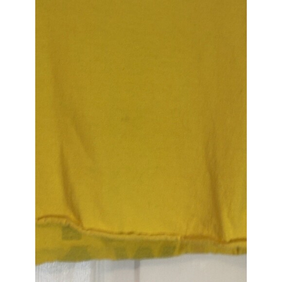 Women's Vans Crop Top Blouse Yellow Long Sleeve Shirt Size Medium Cowl Neck FLAW - Picture 10 of 11